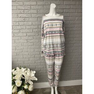 Simply Vera Women's Multicolored Soft 2 Pcs Pajama Set Size S